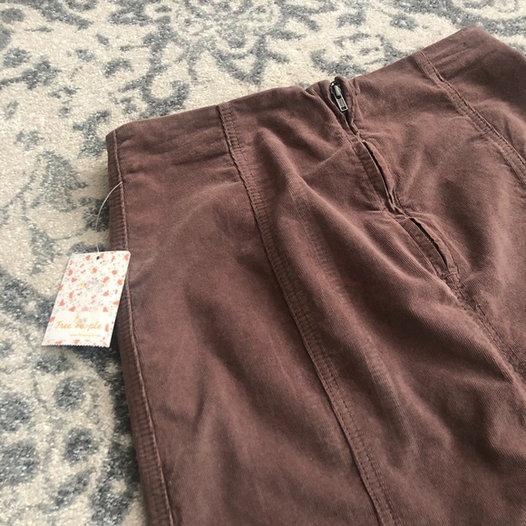 Free People Modern Femme Brown Corduroy Mini Skirt - Picture 8 of 9